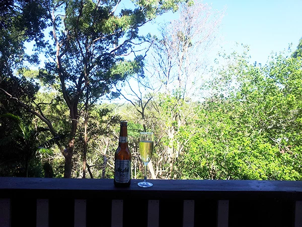 Drinks on the balcony