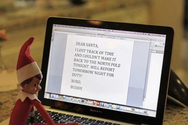 Letter to santa from Elf on the Shelf