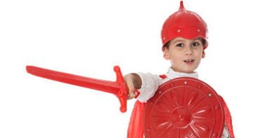 Young-Boy-Dressed-Like-a-knight-holding-a-sword-and-shield-isolated-on-white_opt