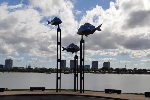 Fish sculpture at Putney