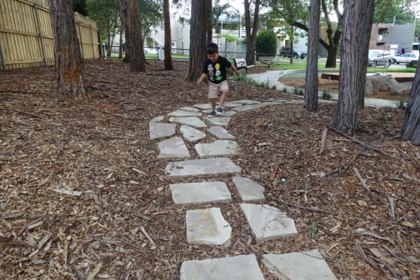Stepping stones at the park