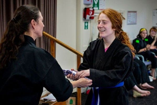 Prizegiving at martial arts