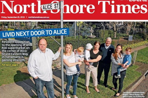 North Shore Times protest