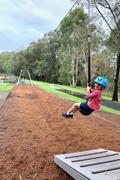 Flying fox at Blackman Park, Lane Cove