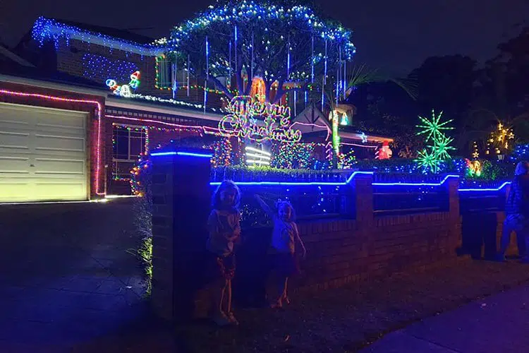 Christmas lights in Hornsby