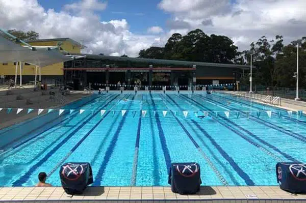 The outdoor 50m pool at Hornsby Aquatic & Leisure Centre