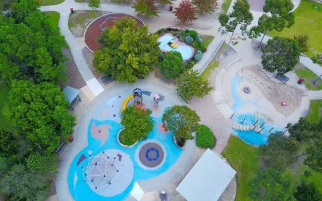 Aerial view Fagan Park playground