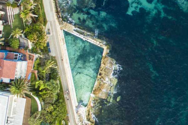 harbour beaches and swimming enclosures