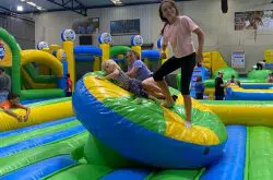 Indoor play! We bounce into Inflatable World Dural