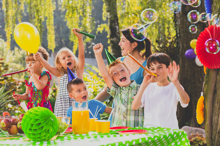 Kids party in a North Shore park