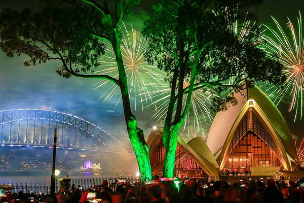 NYE Fireworks from Botanic Gardens