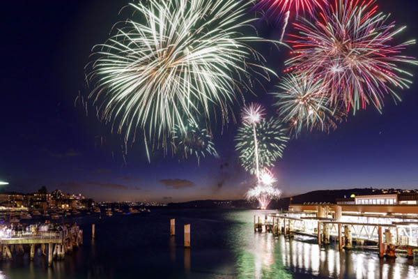 NYE Fireworks over Manly Wharf