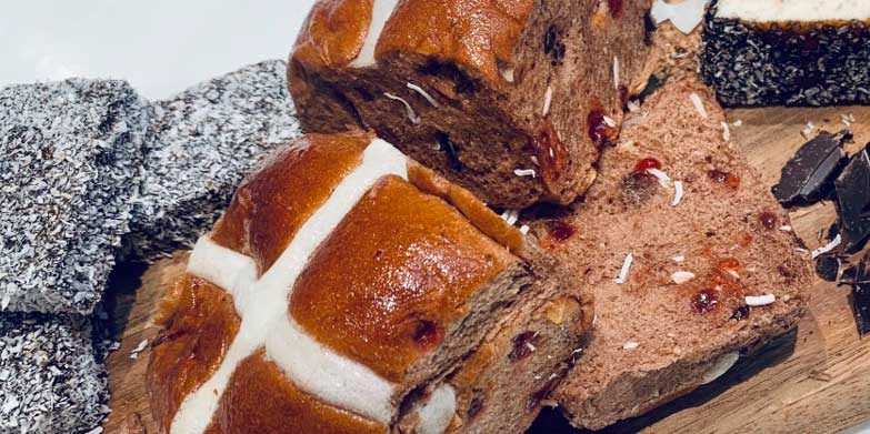 Coles-lamington-hot-cross-buns
