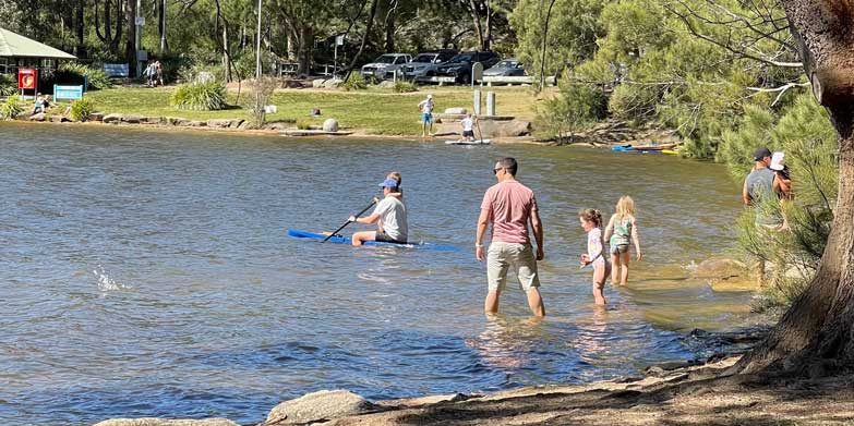 Swimming at Manly Dam