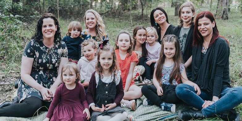 The North Shore Mums team with their kids - from babies to tweens! Image: Katherine Millard Photography
