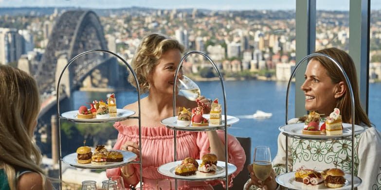 Enjoy a festive High Tea with spectacular views at Shangri-La Sydney