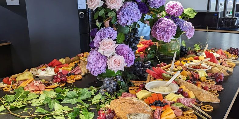 Beautiful grazing board set up from The Platter Girl